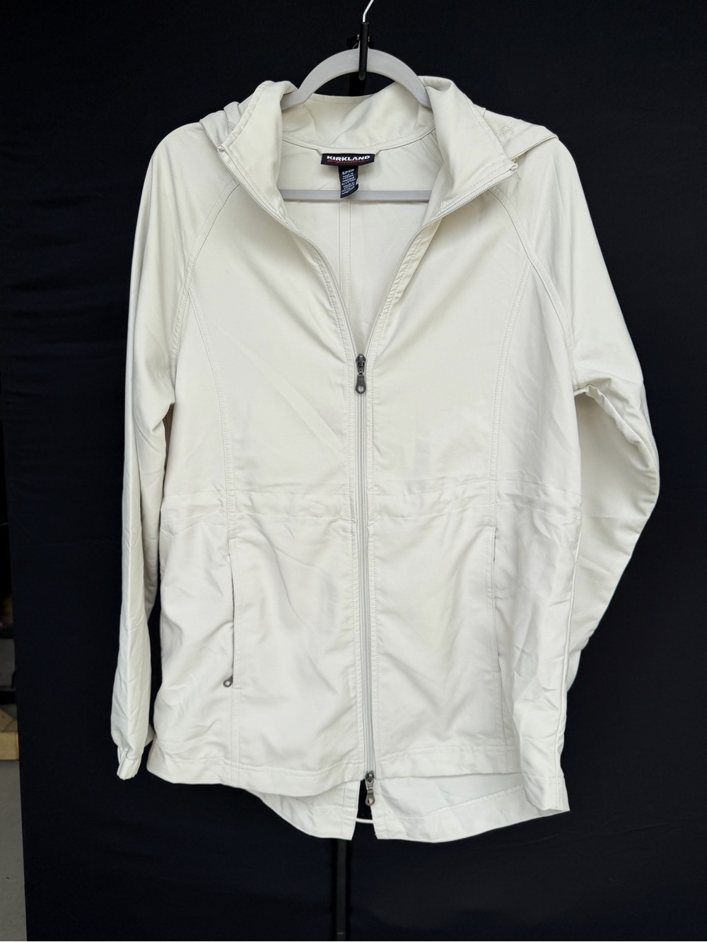 Kirkland Signature Cream Hooded Lightweight Jacket